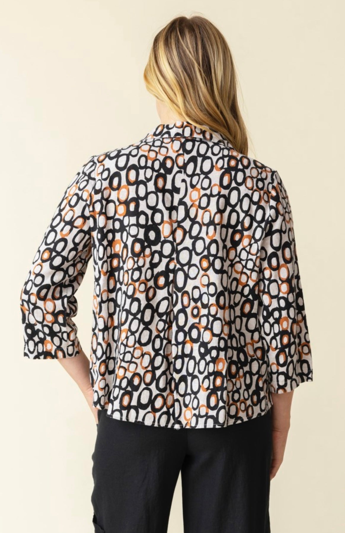 Linen Circle Retro Swing Shirt