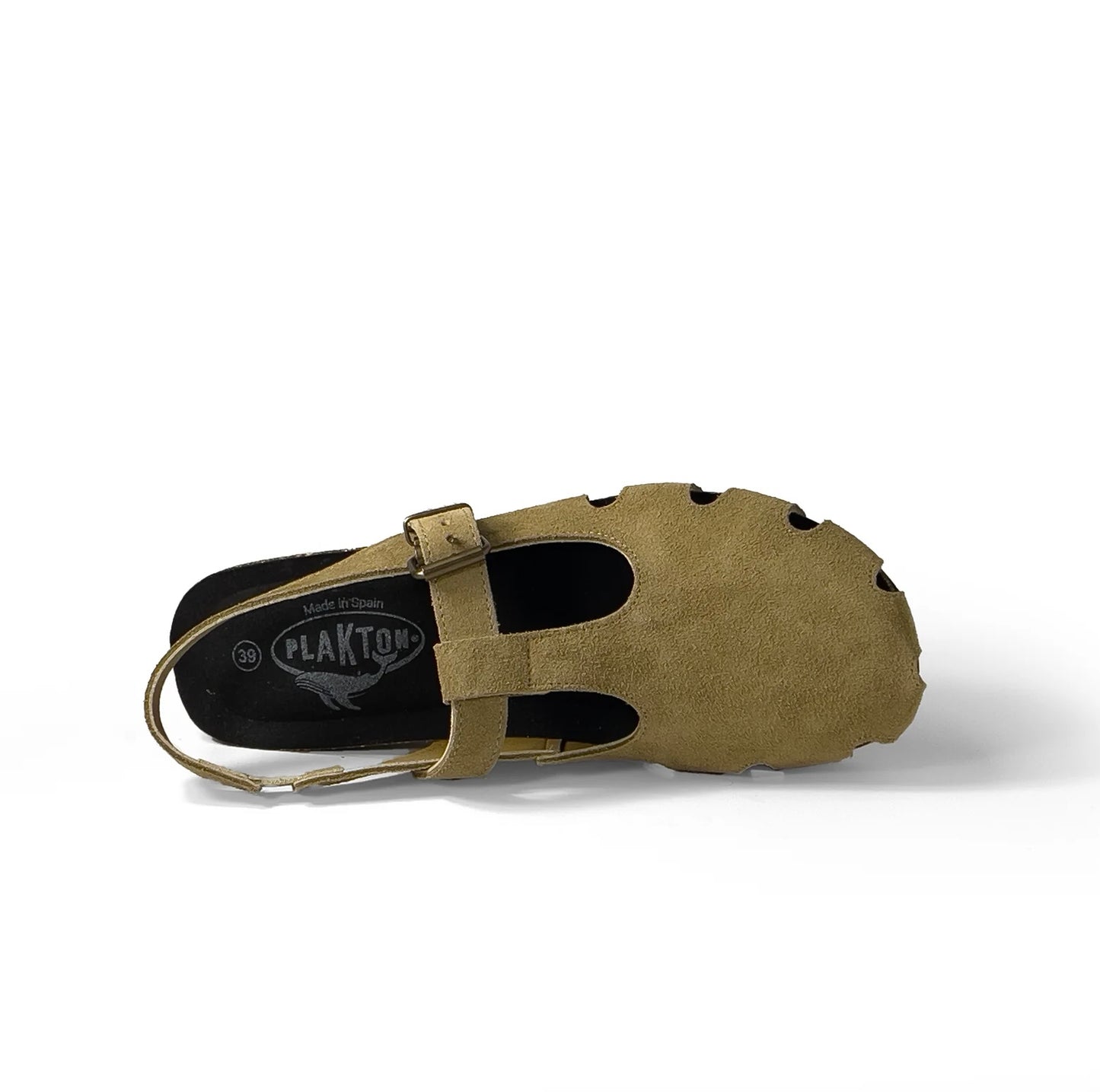 Closed Toe Suede Wedge w/Ankle Strap