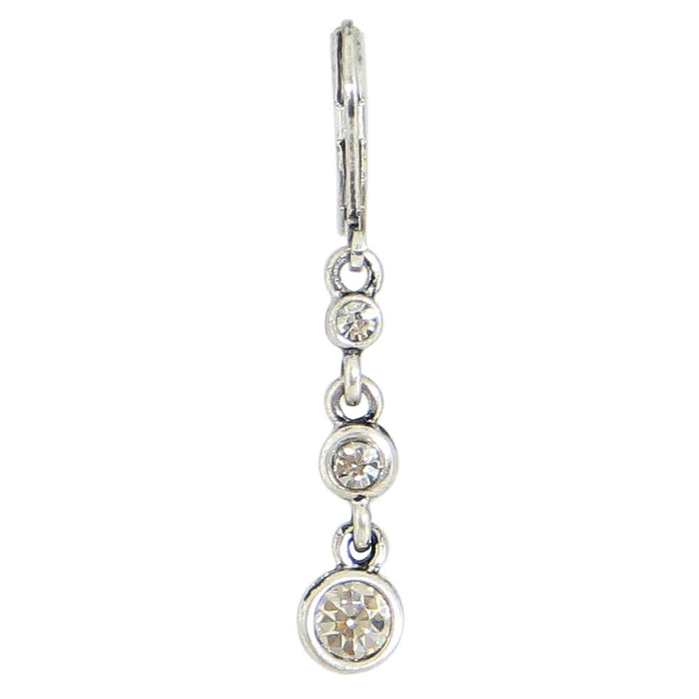 Triple Crystal Drop Earring