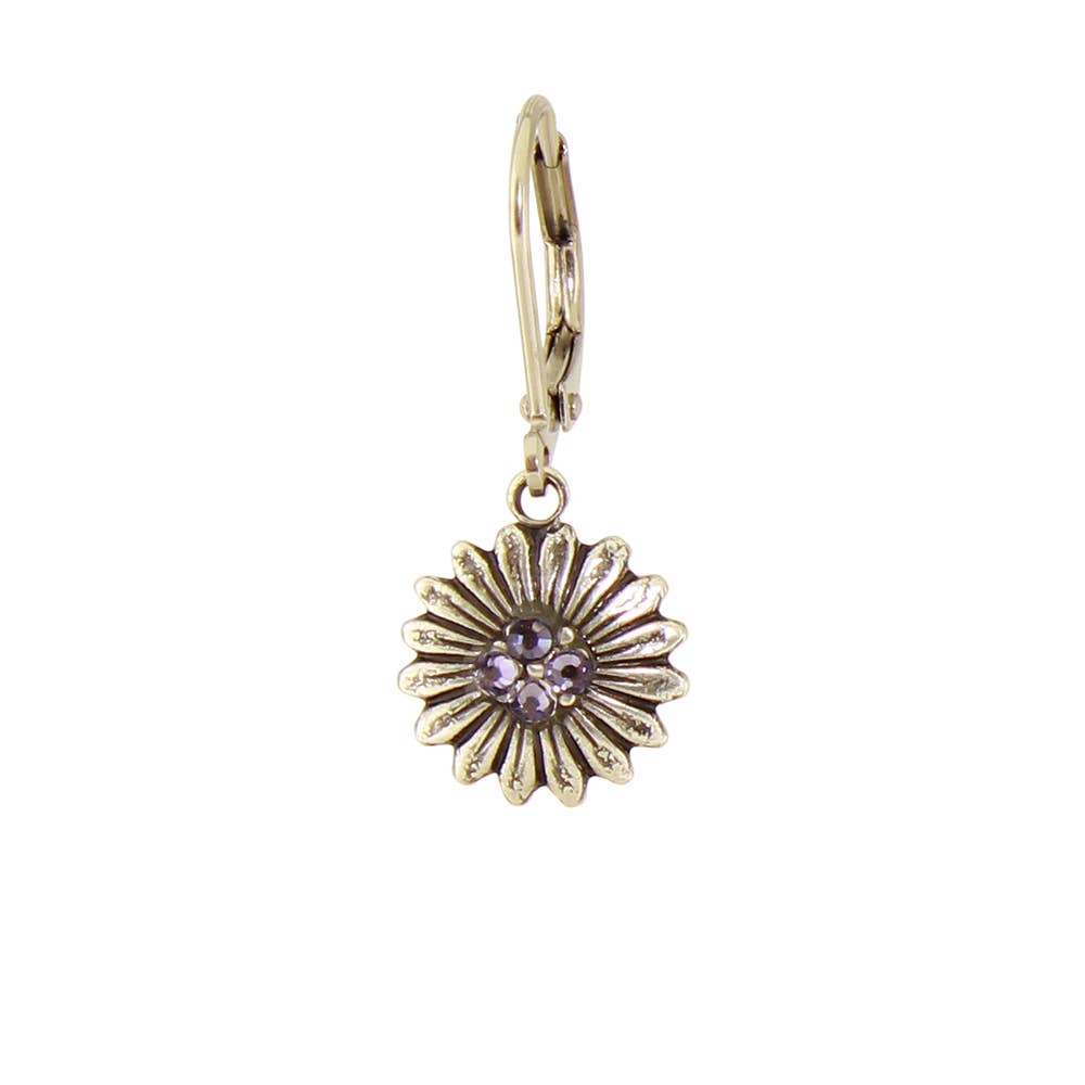 Crystal Sunflower Earring