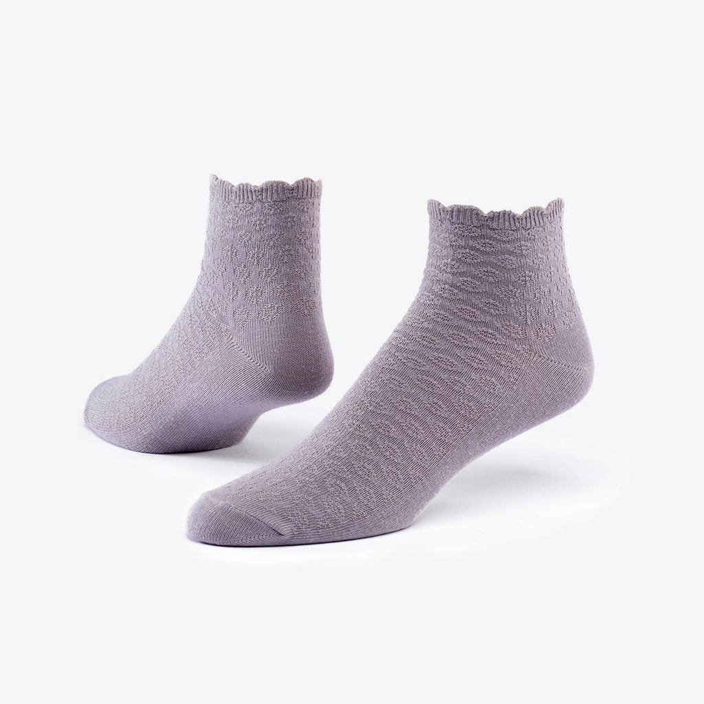 Organic Cotton Socks - Scallop Quarter