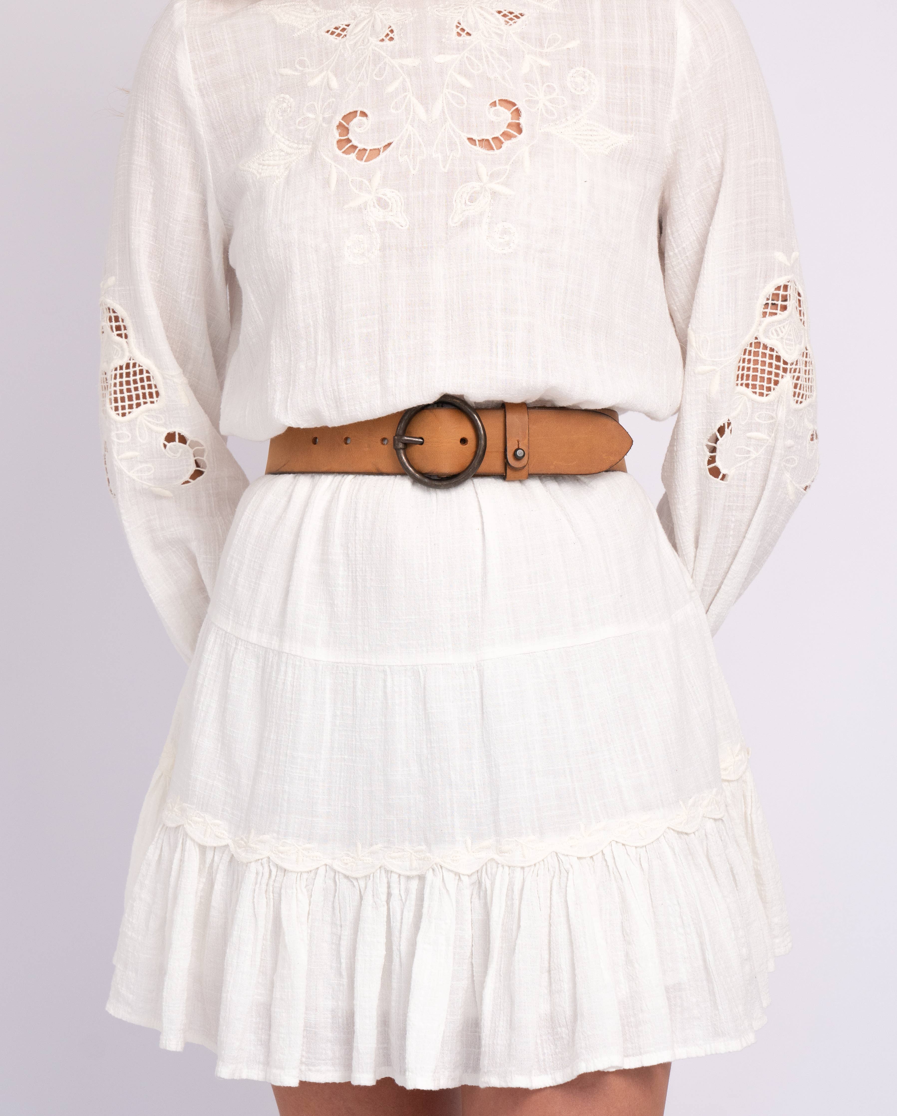 Pip | Vintage Full-Grain Leather Belt for Women