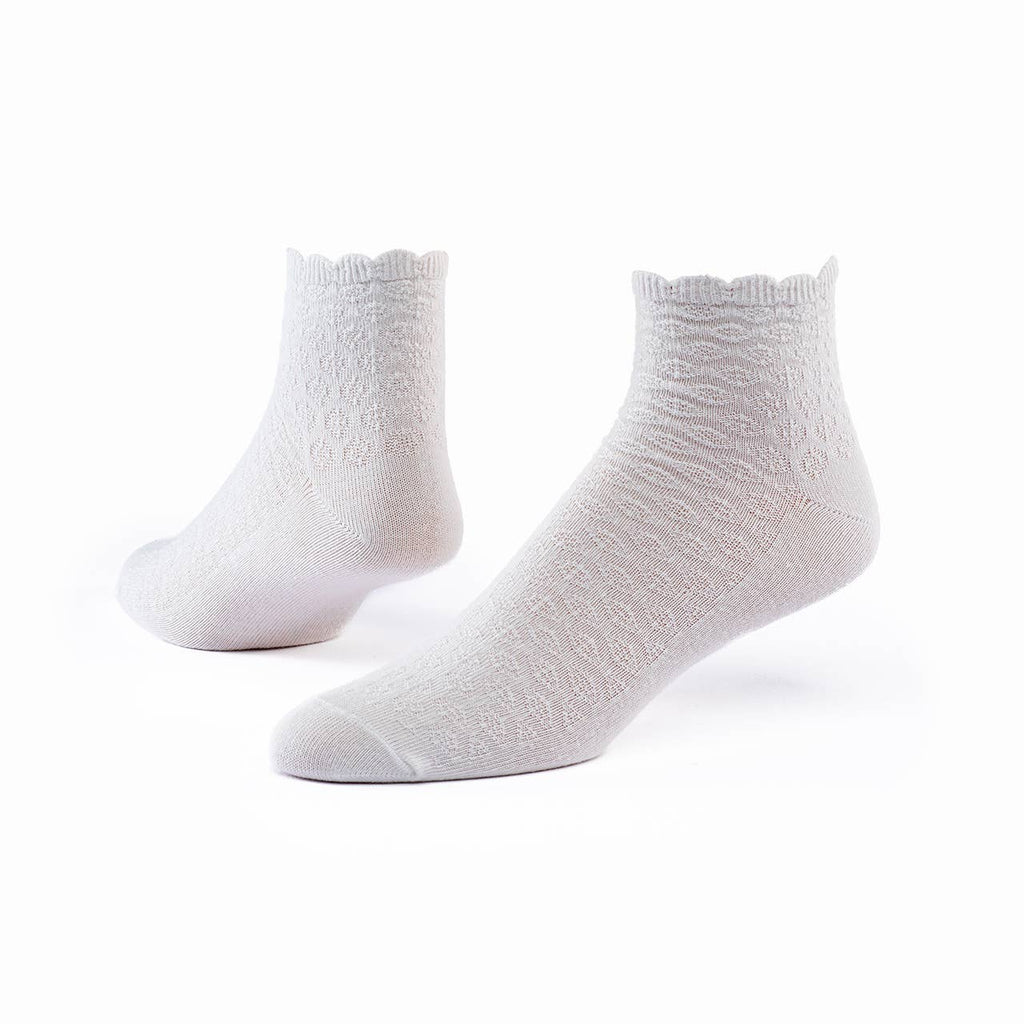 Organic Cotton Socks - Scallop Quarter