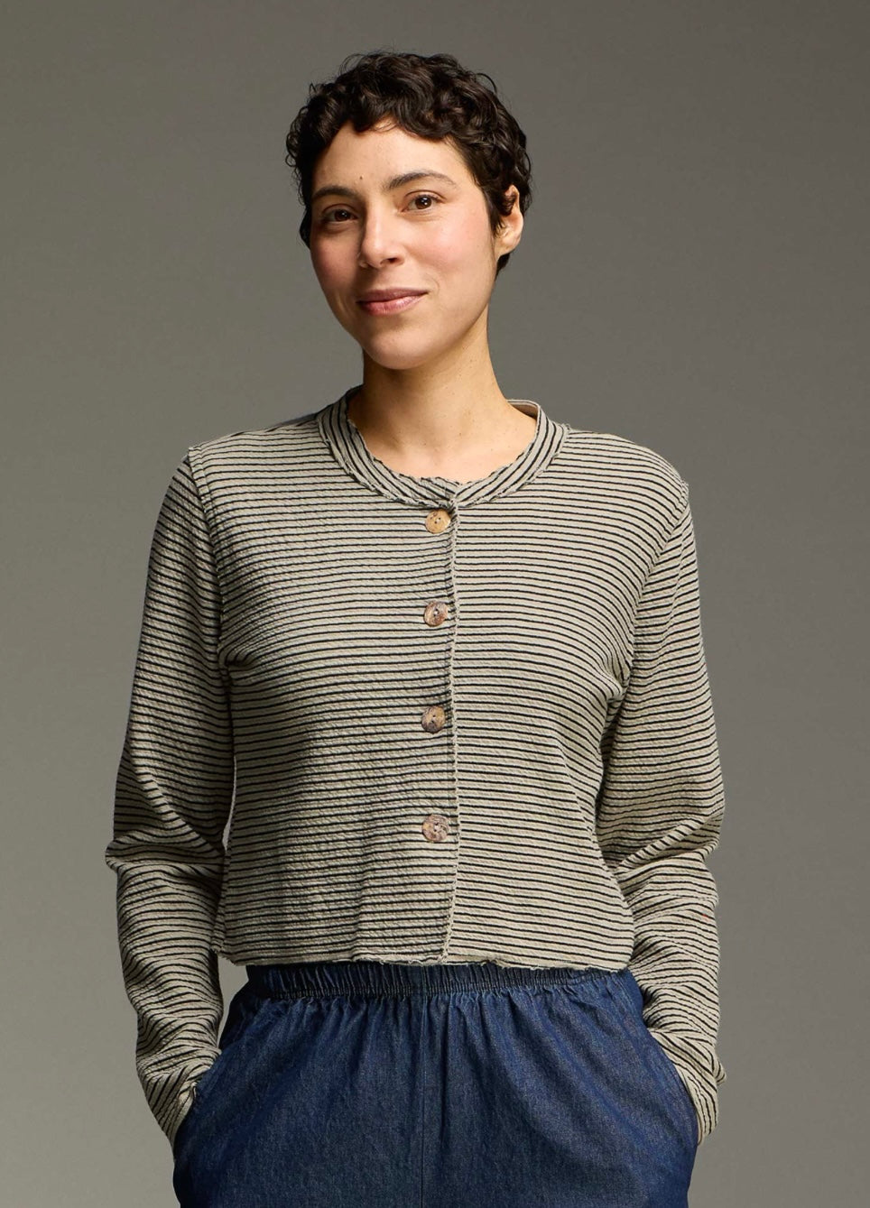 Crop Asym Cardigan