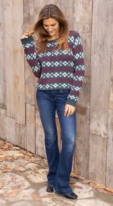 Shrunken Fair Isle Crew