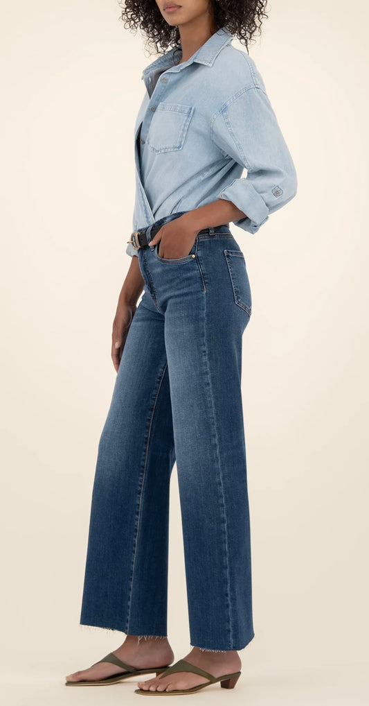 Meg High Rise Fab Ab Wide Leg Jean