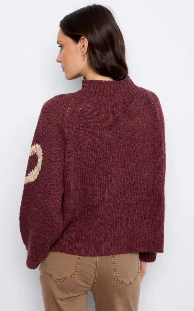 High Neck Sweater W/Hearts