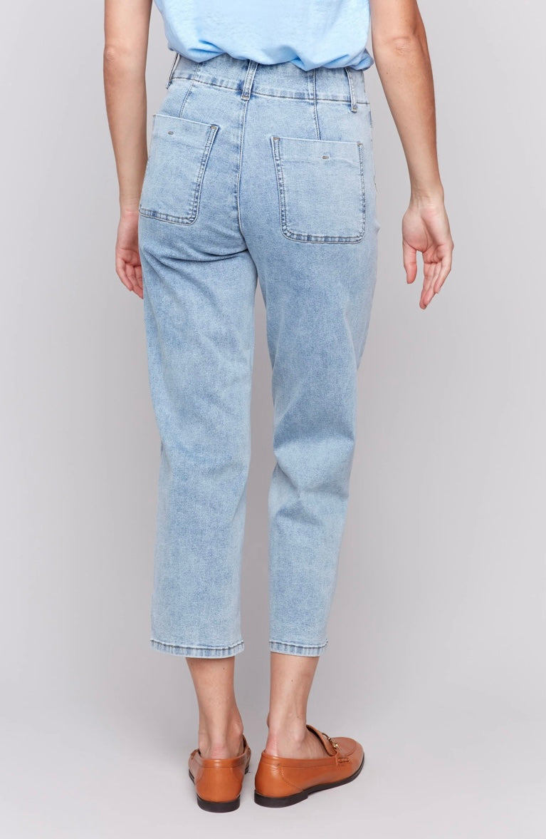 Button Fly Straight Leg Pant