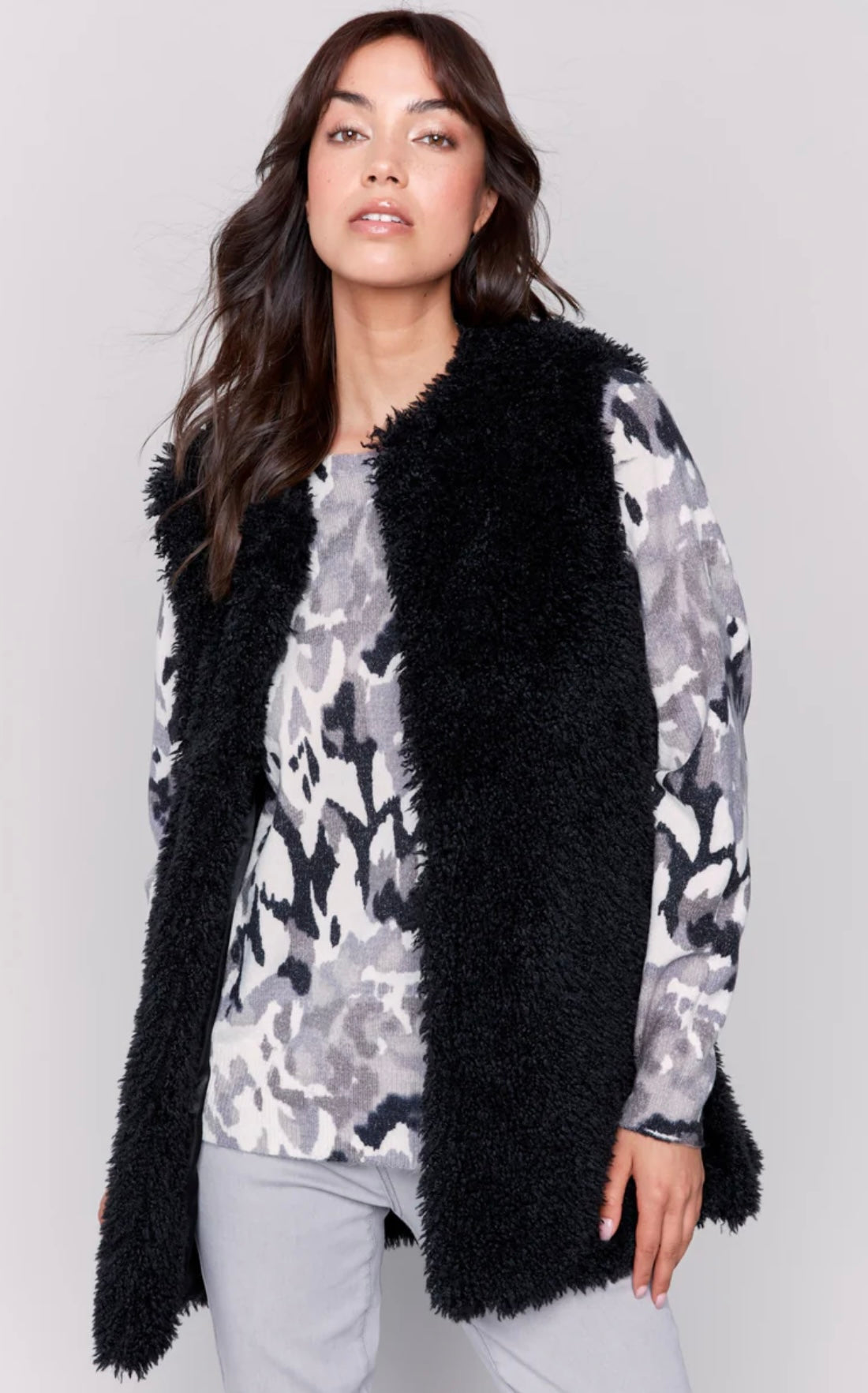 Long Faux Fur Vest