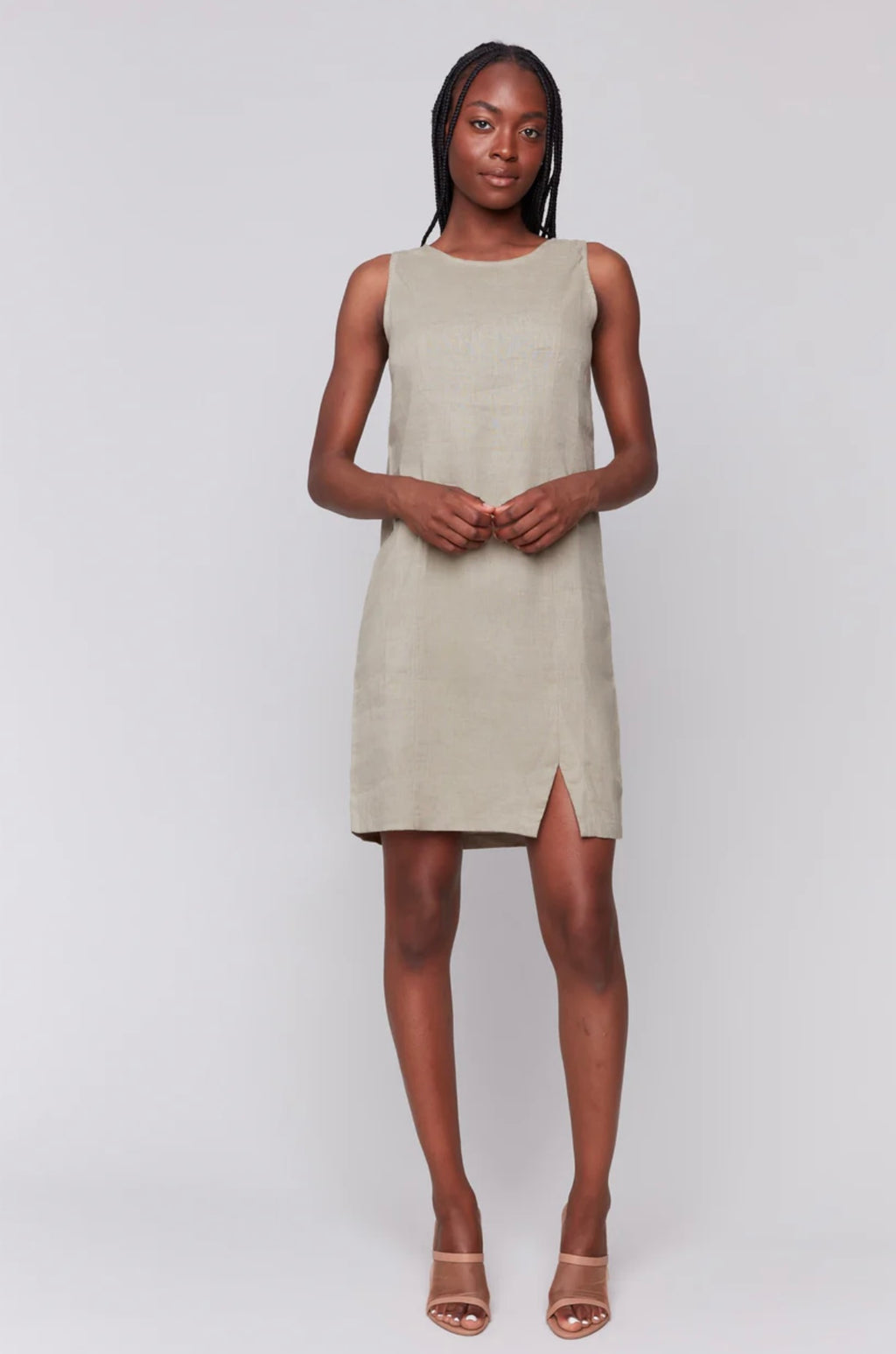 Sleeveless Crew Neck Linen