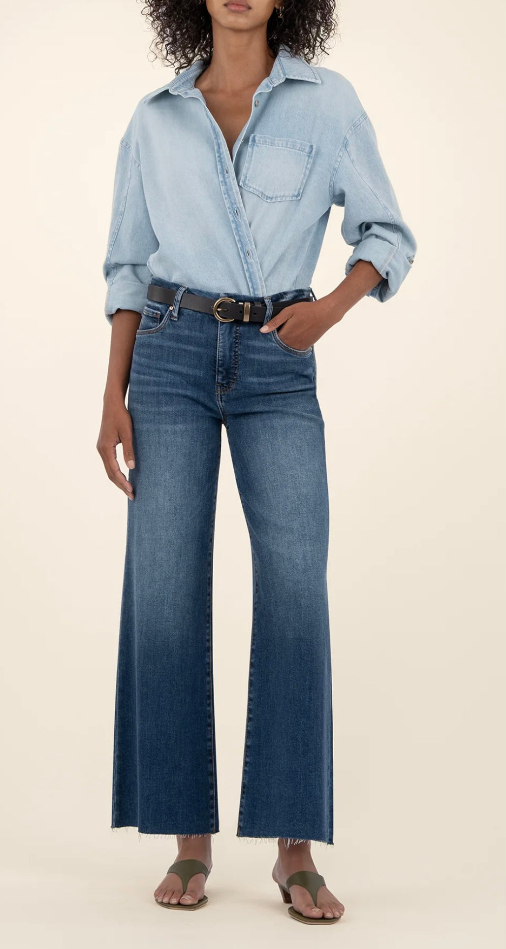Meg High Rise Fab Ab Wide Leg Jean