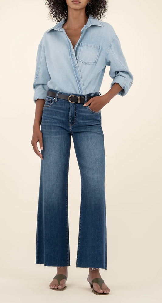 Meg High Rise Fab Ab Wide Leg Jean