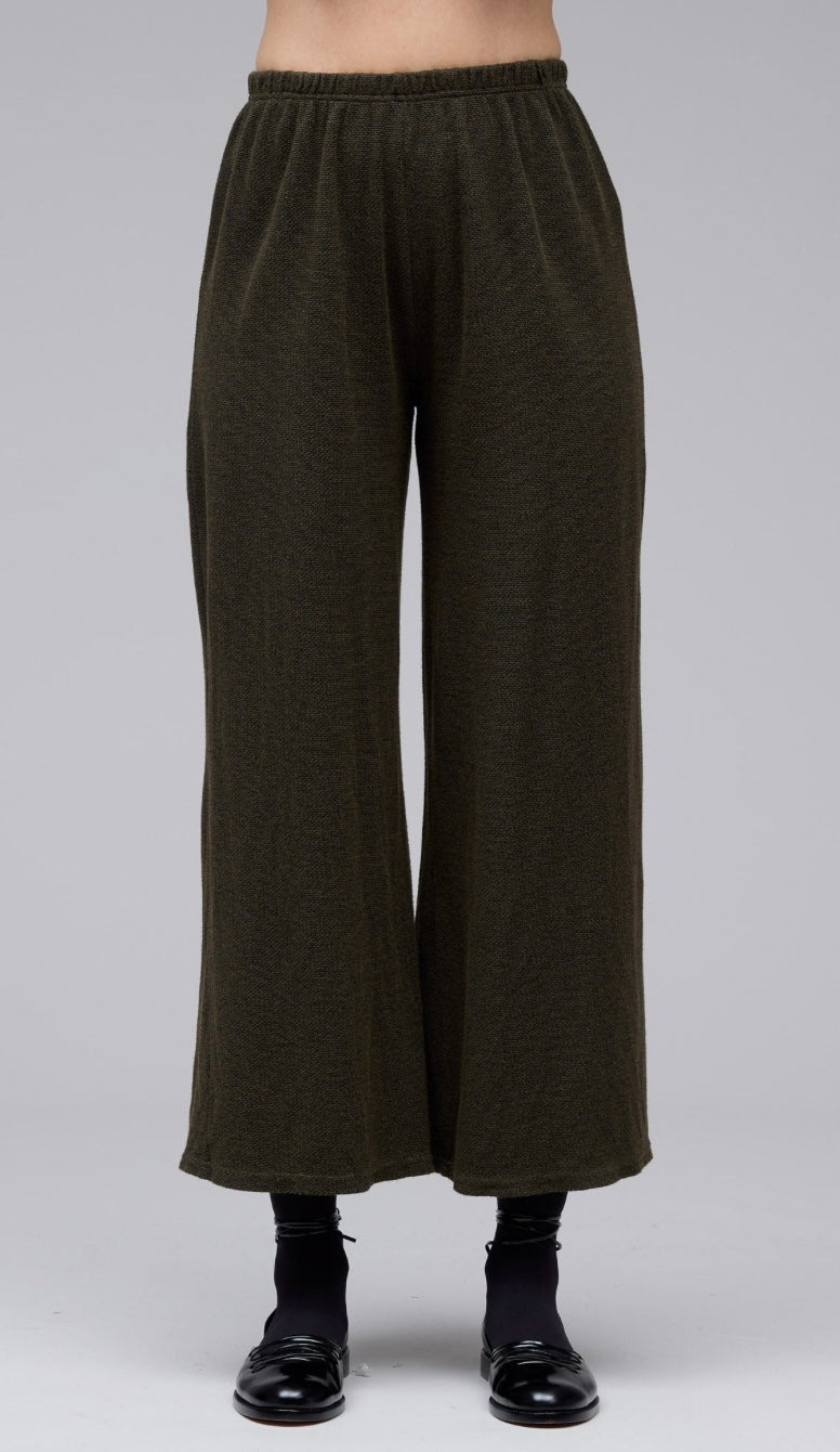 Cropped Pant Marled Sweater Knit