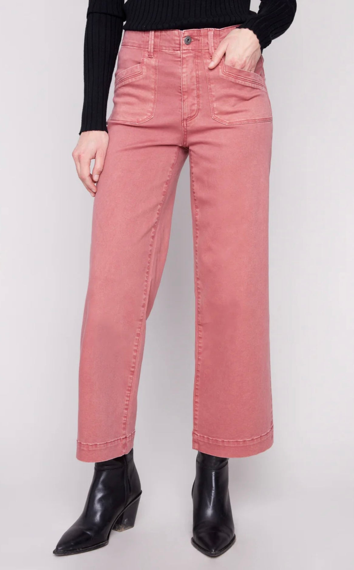 Cropped Wide Leg Pant