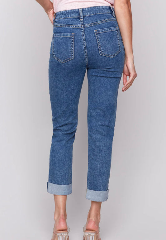 Pintuck Pant wih Rollup Cuff