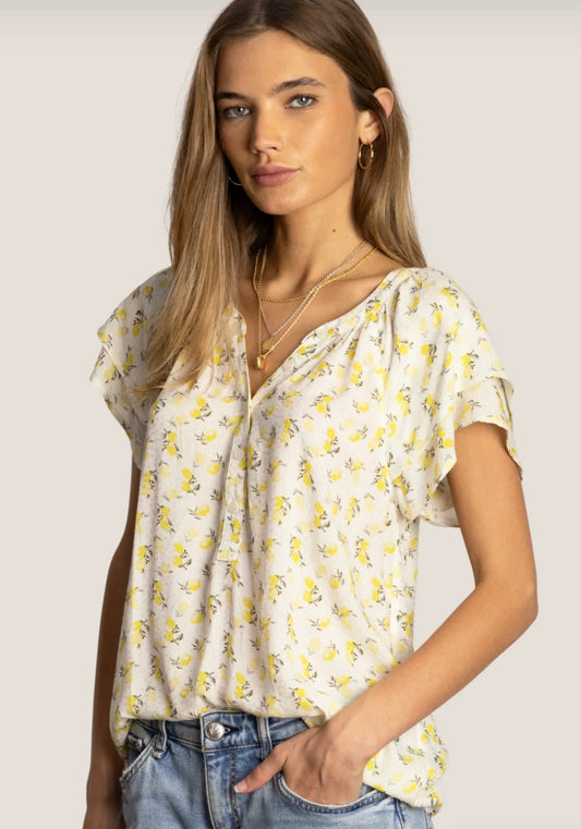 Lemons Charlie Ruffle Top