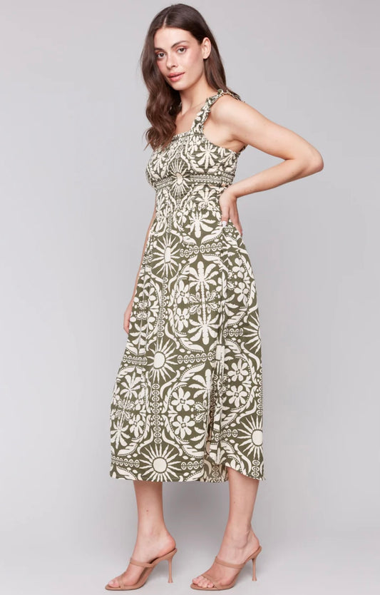 Printed Midi Dress