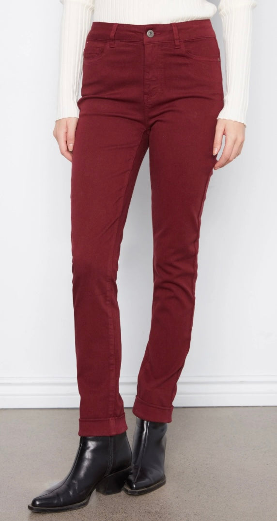 Cuffed Hem Twill Pant
