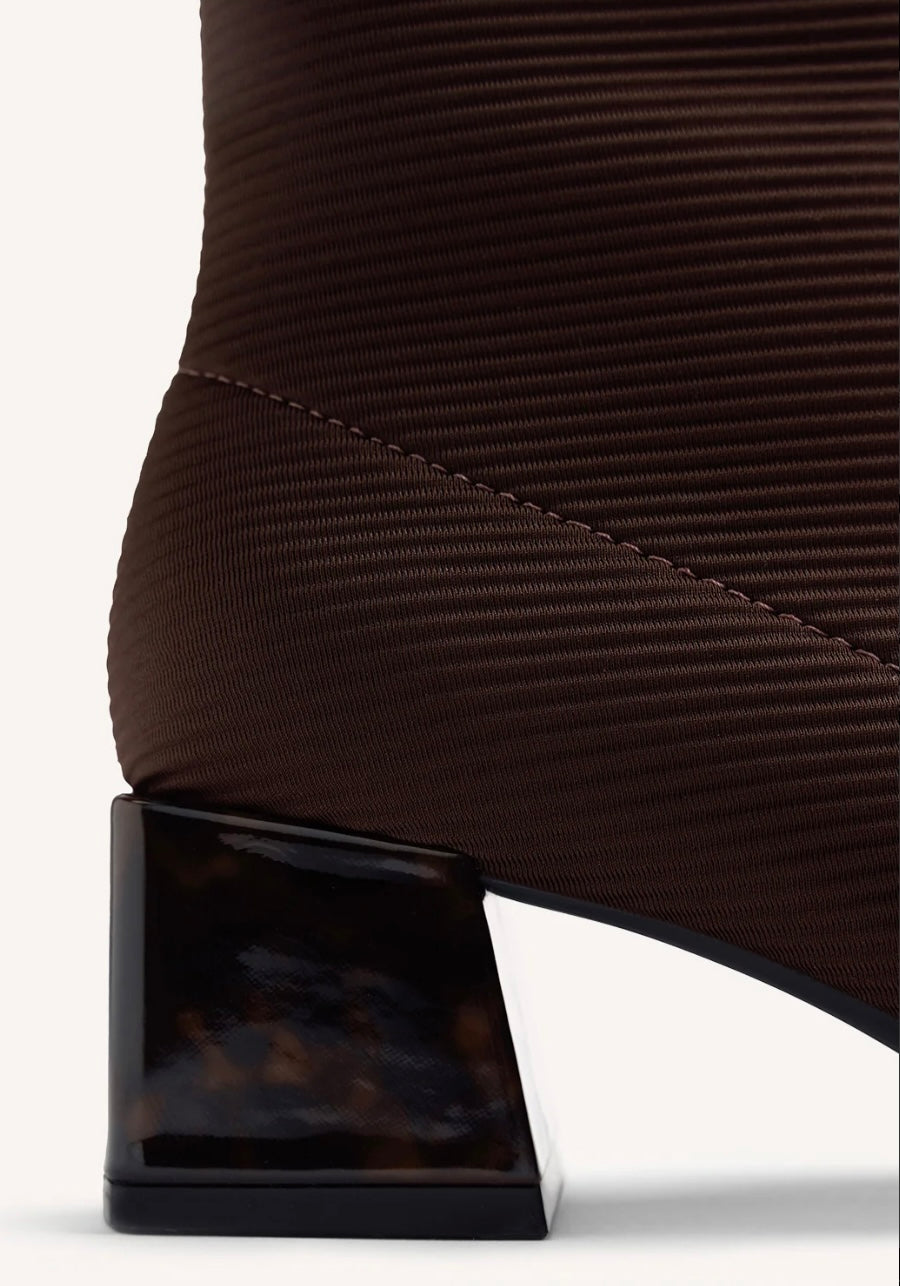 Brown Cloth Bootie