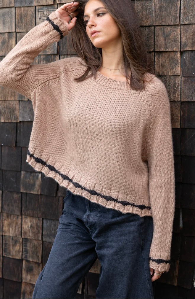 Canyon Tipped Raglan Crew Sweater