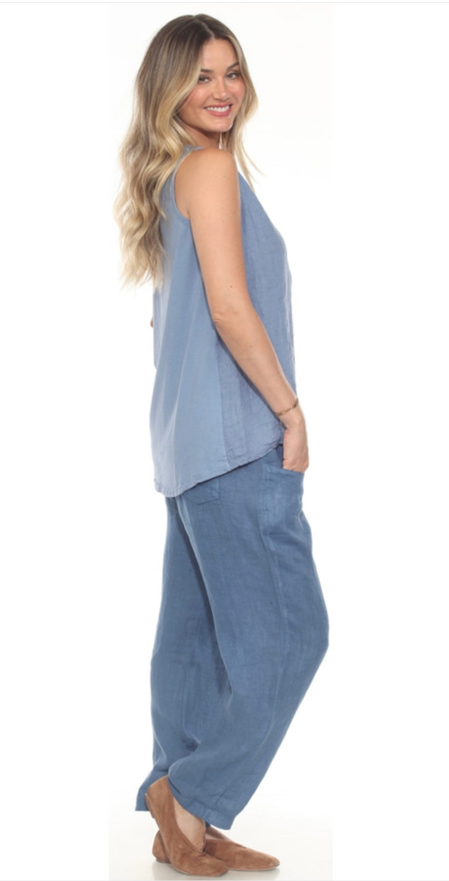 Linen Full Length Pckt Pants