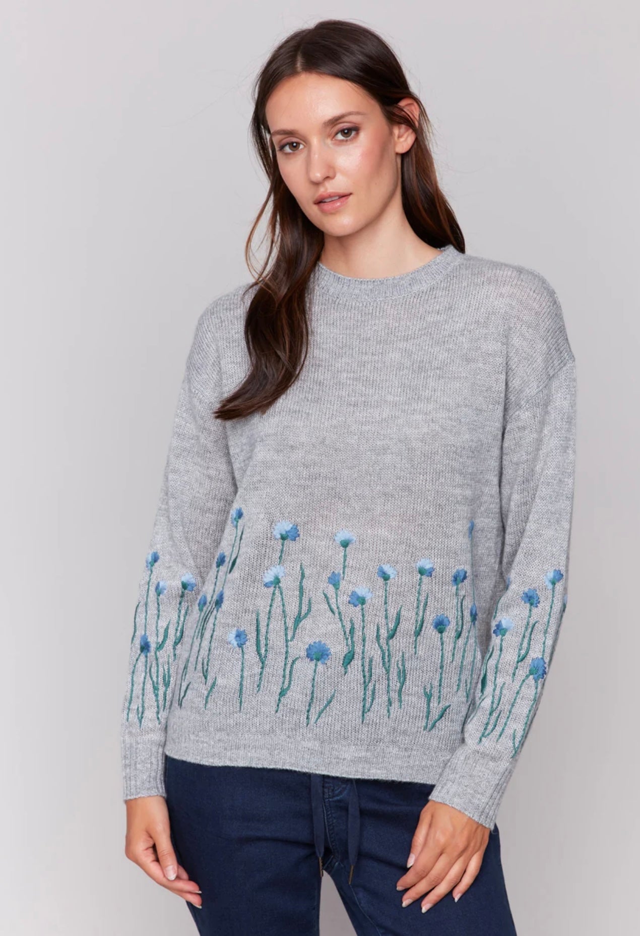 Floral Embrodidered Sweater