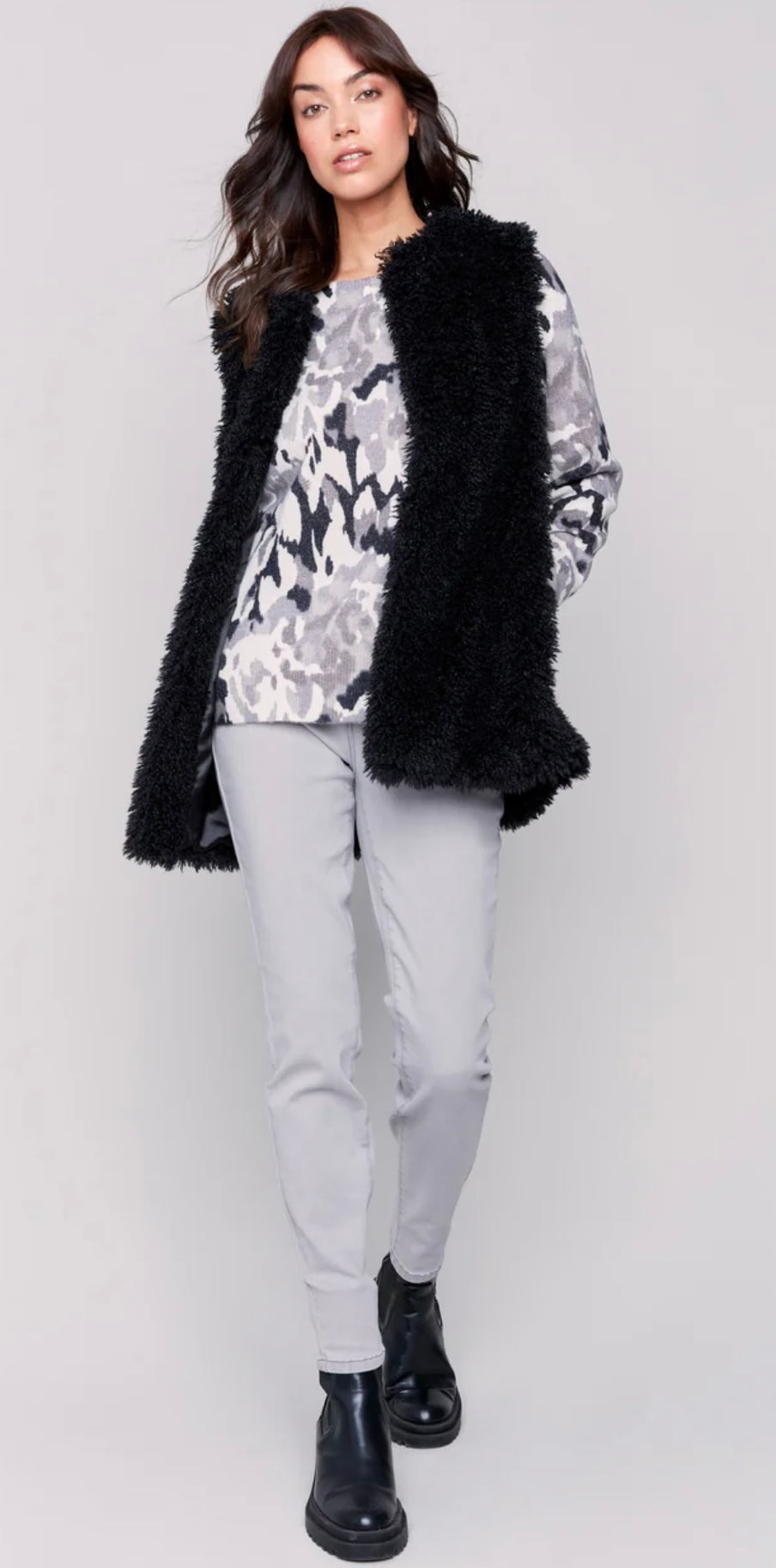 Long Faux Fur Vest