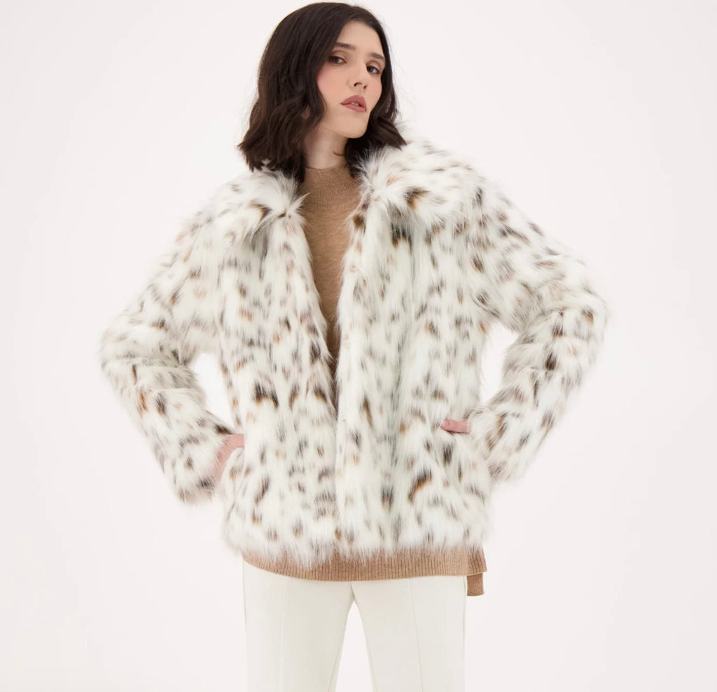 Cheetah Faux Fur Jacket