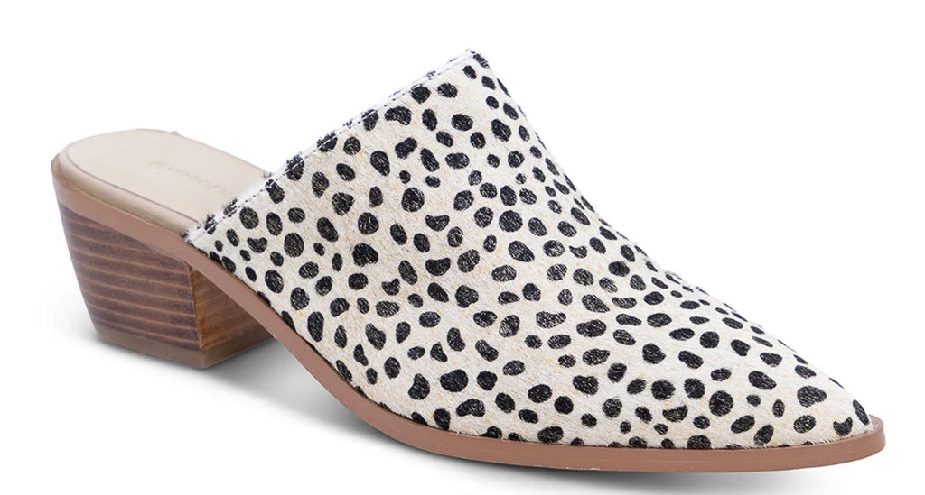 Gold Dot Calf Mule Shoe