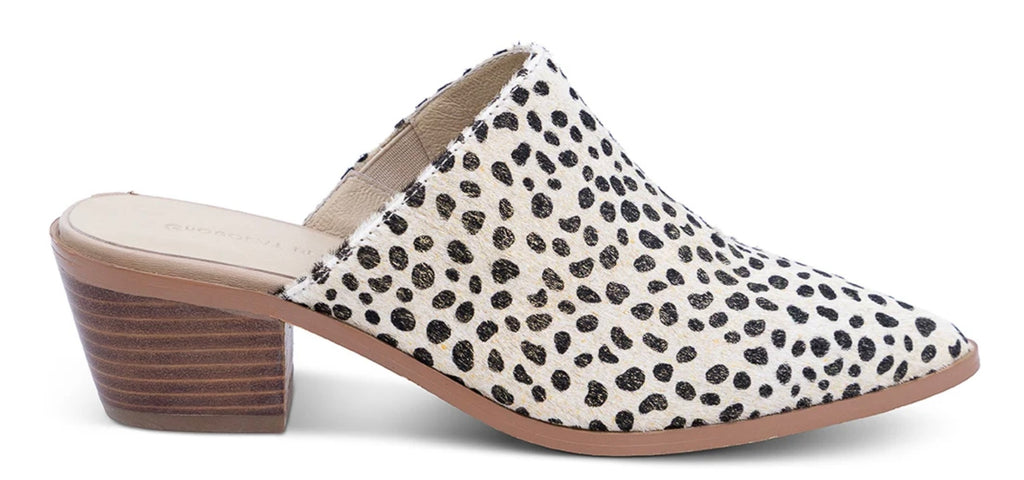 Gold Dot Calf Mule Shoe