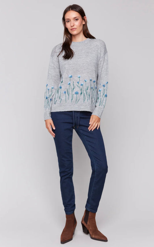 Floral Embrodidered Sweater