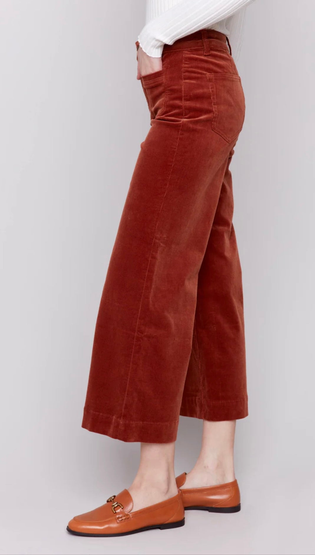 Corduroy Cropped Flare Pant