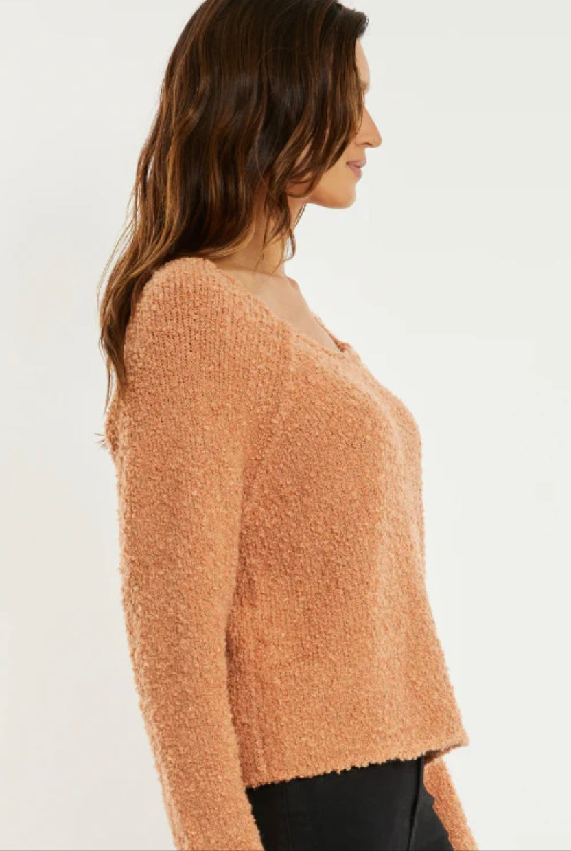 L/S Easy Fit Boucle Sweater