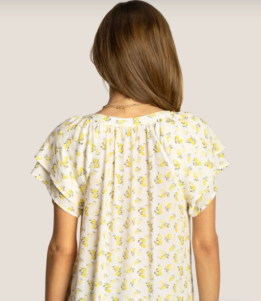 Lemons Charlie Ruffle Top
