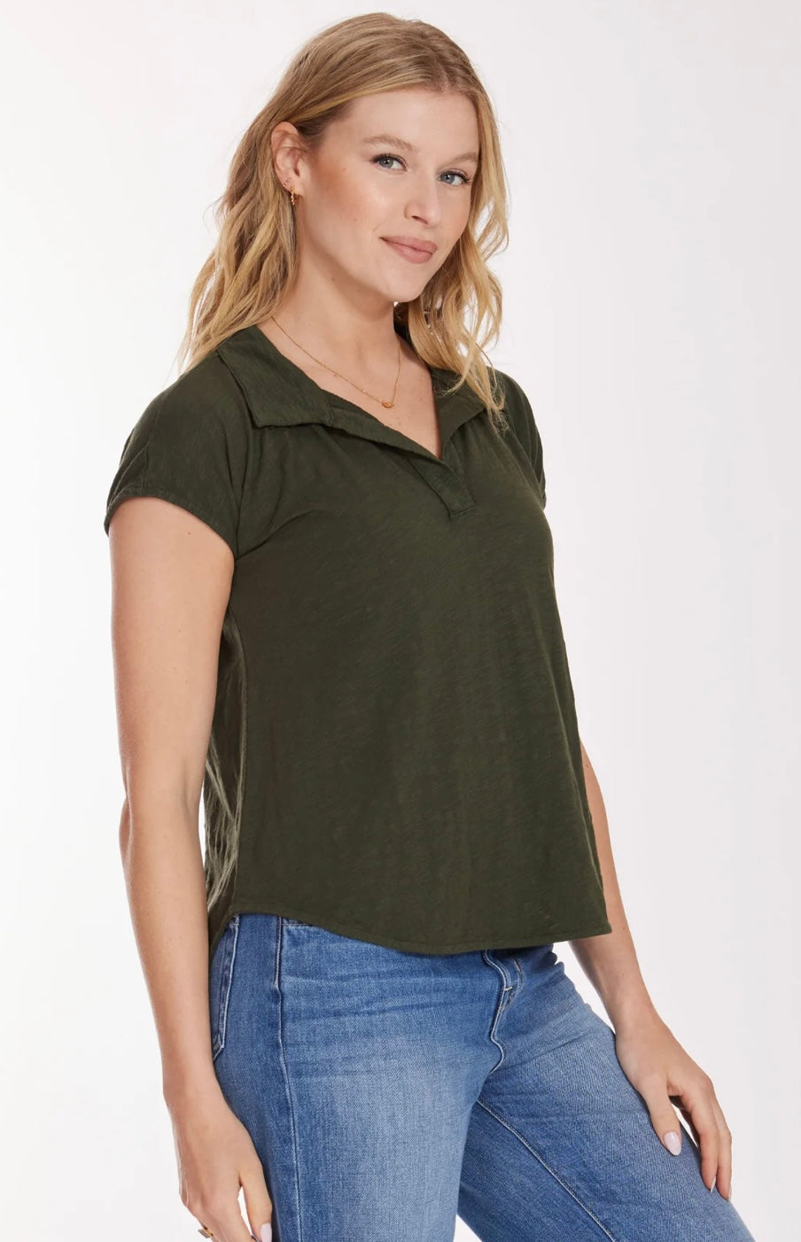 Open Dolman Sleeve Polo