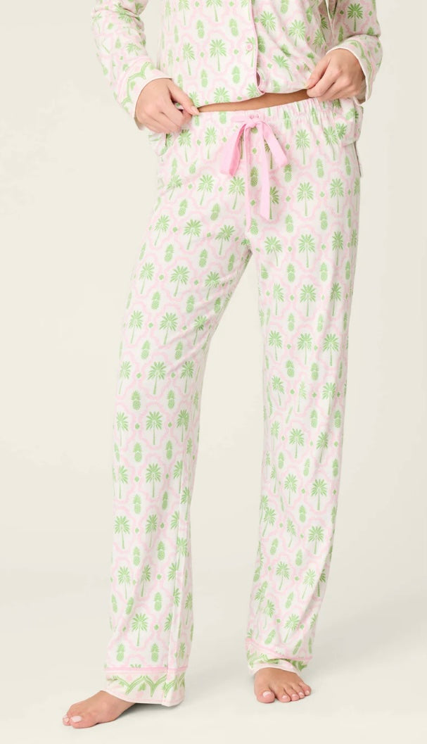 Band Pant Palm Print