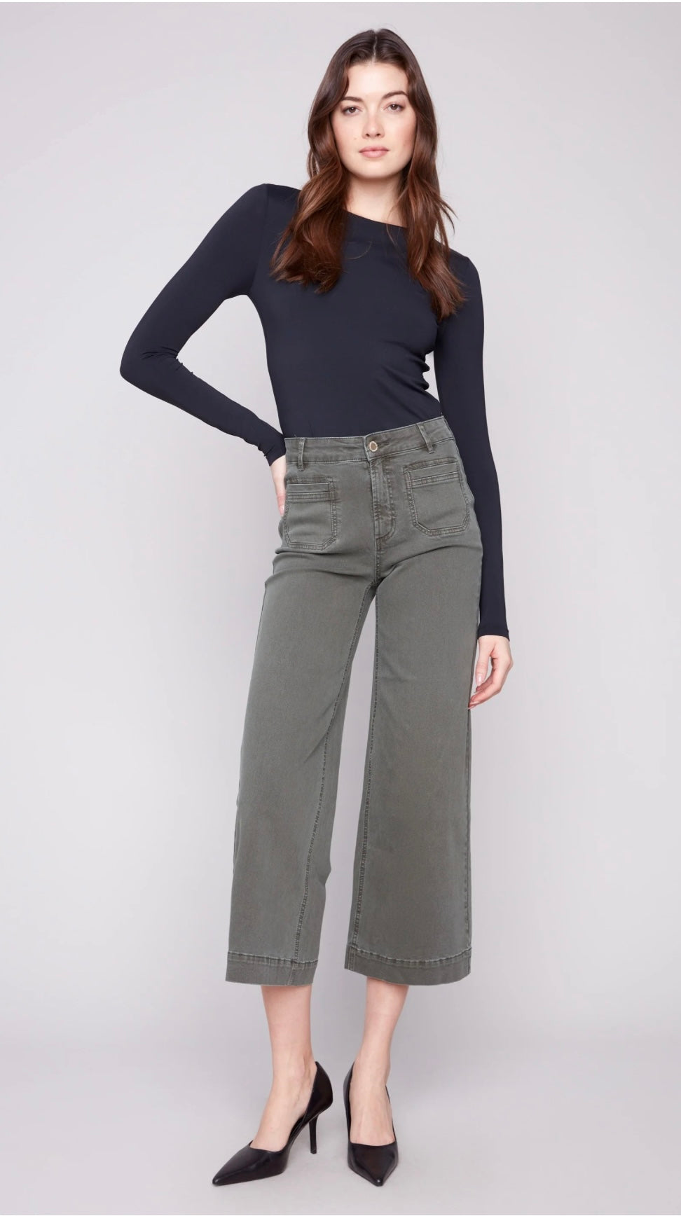 Cropped Twill Pant