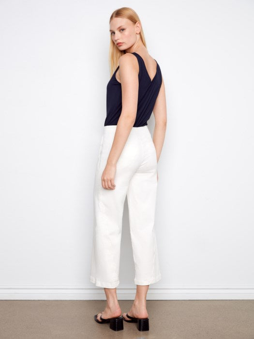 Wide Leg Twill Pants