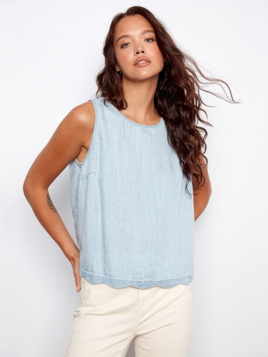 Scallop Hem Top