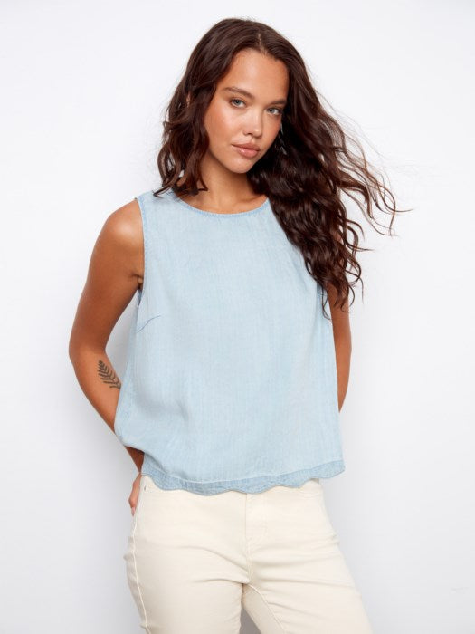 Scallop Hem Top
