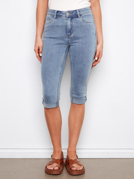 Stretch Denim Capri