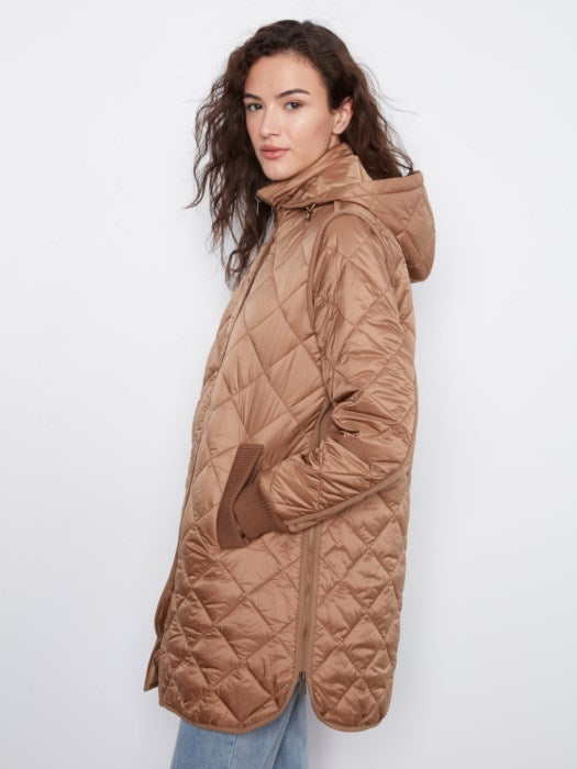 Puffer W/Sweater Rib
