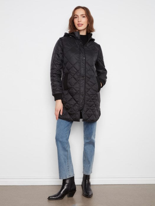 Puffer W/Sweater Rib