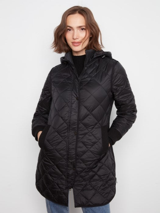 Puffer W/Sweater Rib