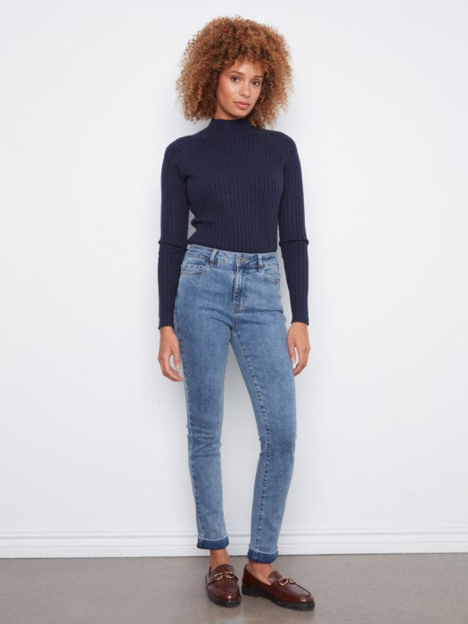 Cuffed Hem Slim Jean