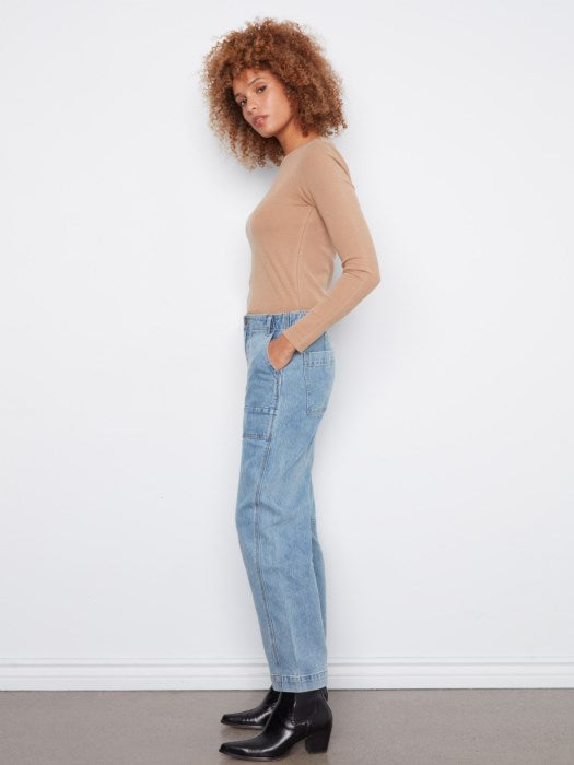 Barrel Leg Denim Pant