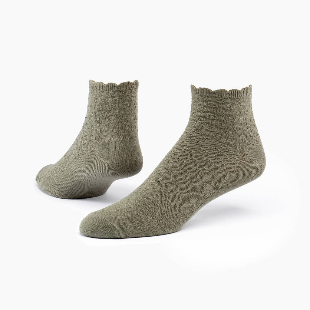 Organic Cotton Socks - Scallop Quarter
