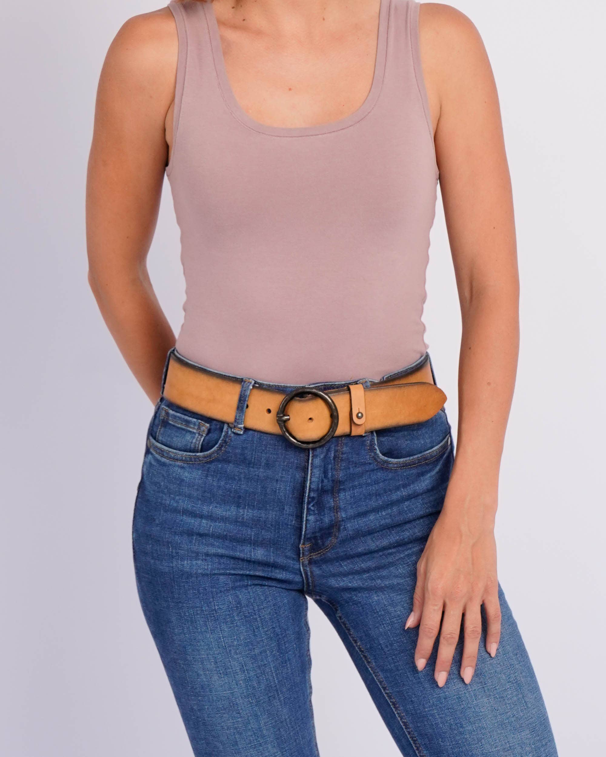 Pip | Vintage Full-Grain Leather Belt for Women